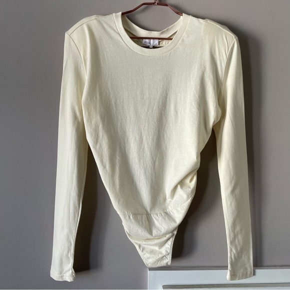 WeWoreWhat Danielle Bernstein Open Back Bodysuit Cream - Picture 3 of 7